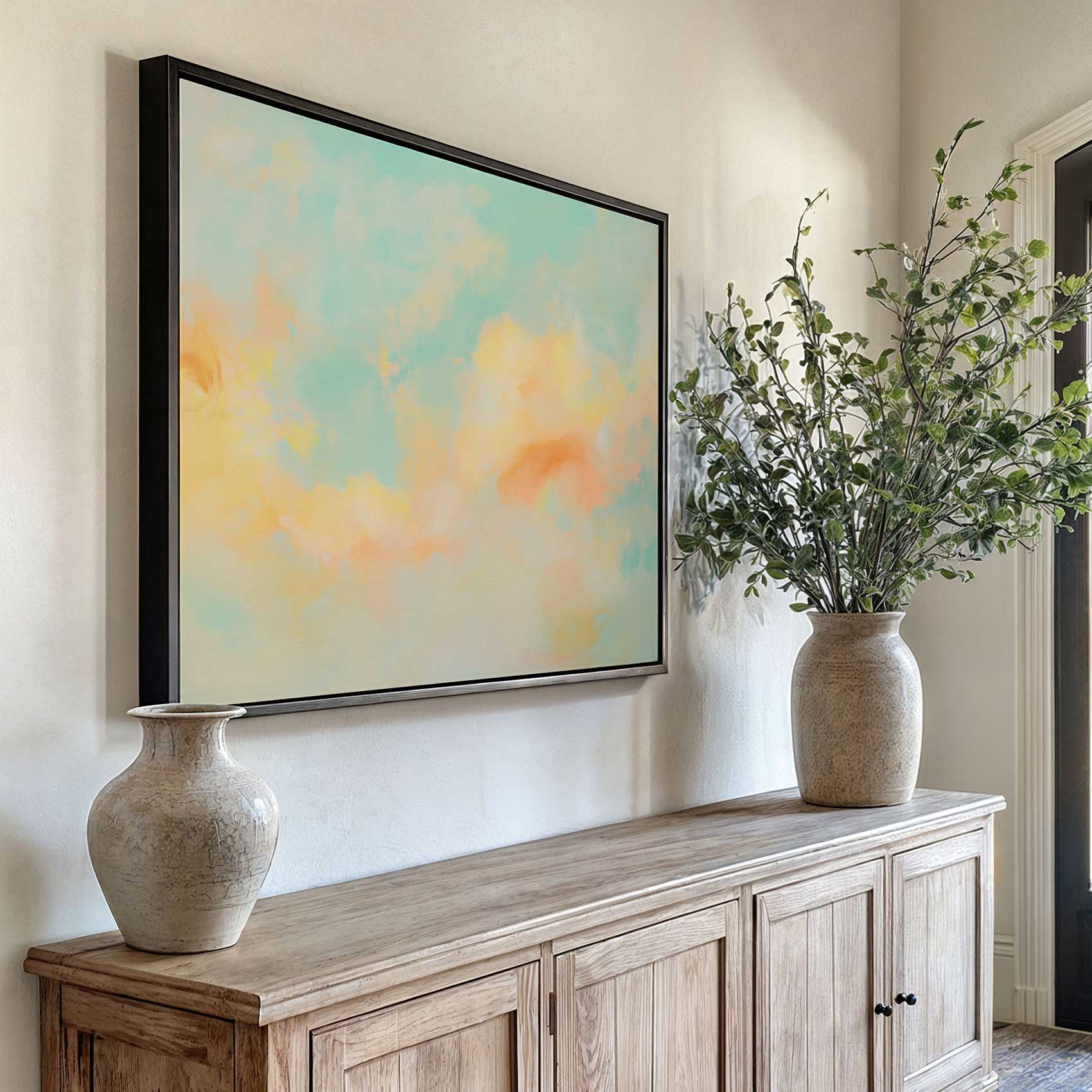 Levendig abstract pastelschilderij - Afbeelding 6