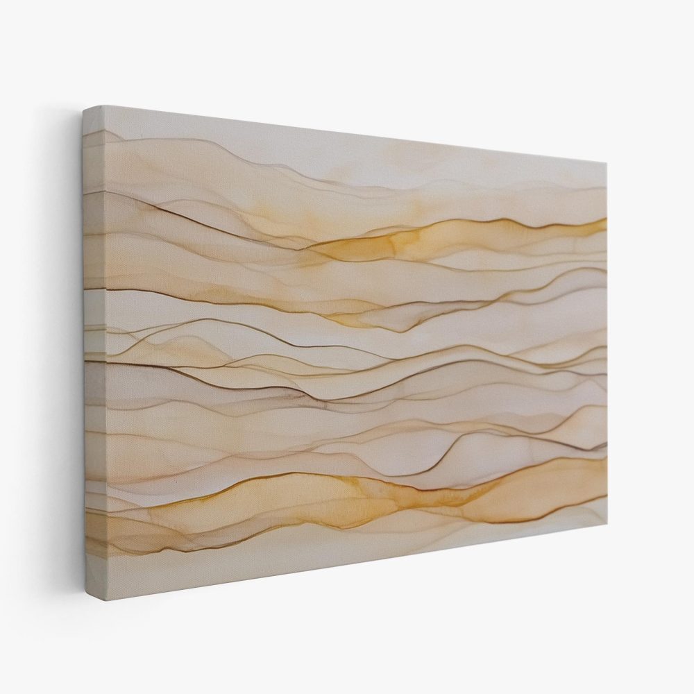 Abstracte berggolven in beige