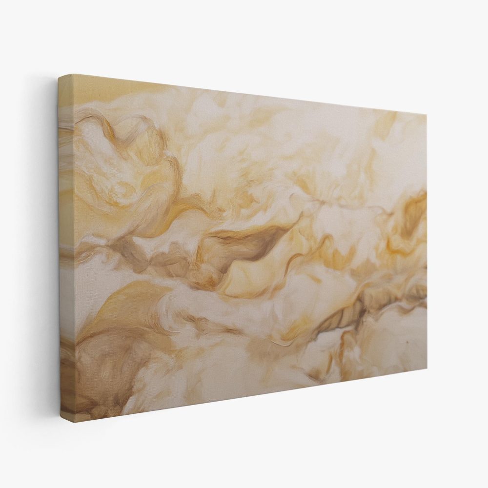 Abstract gouden swirl schilderij
