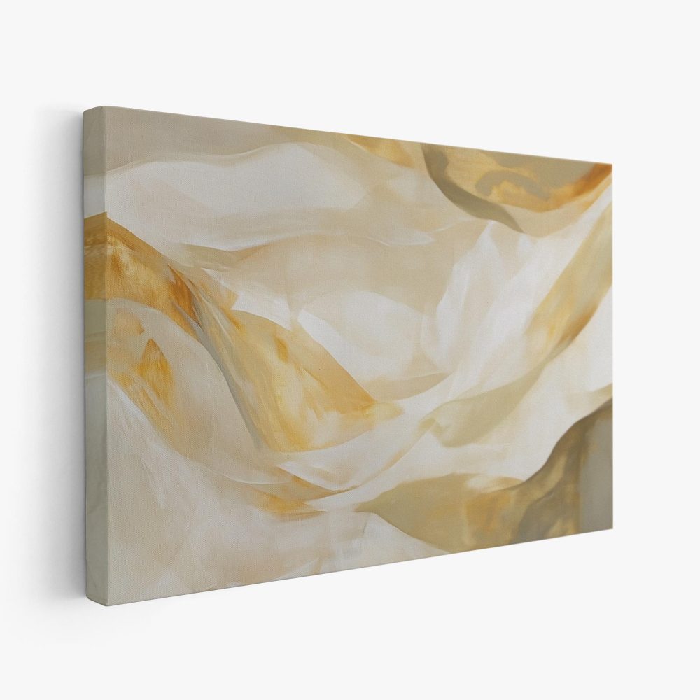 Abstract wit-geel harmonie schilderij