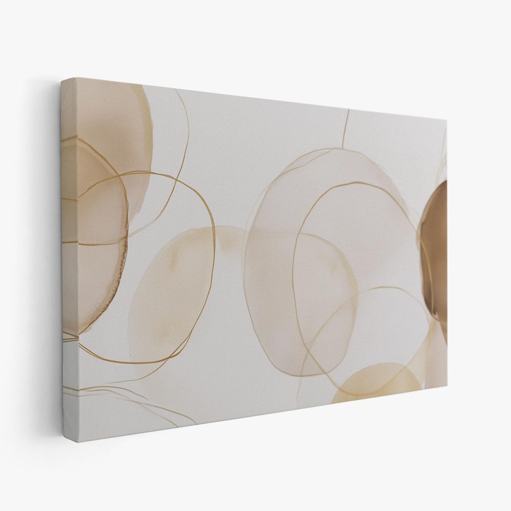 Abstracte beige-bruine kunst