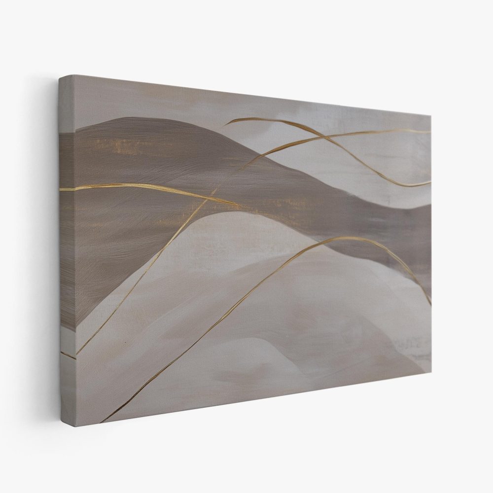 Abstracte goudlijnen schildering