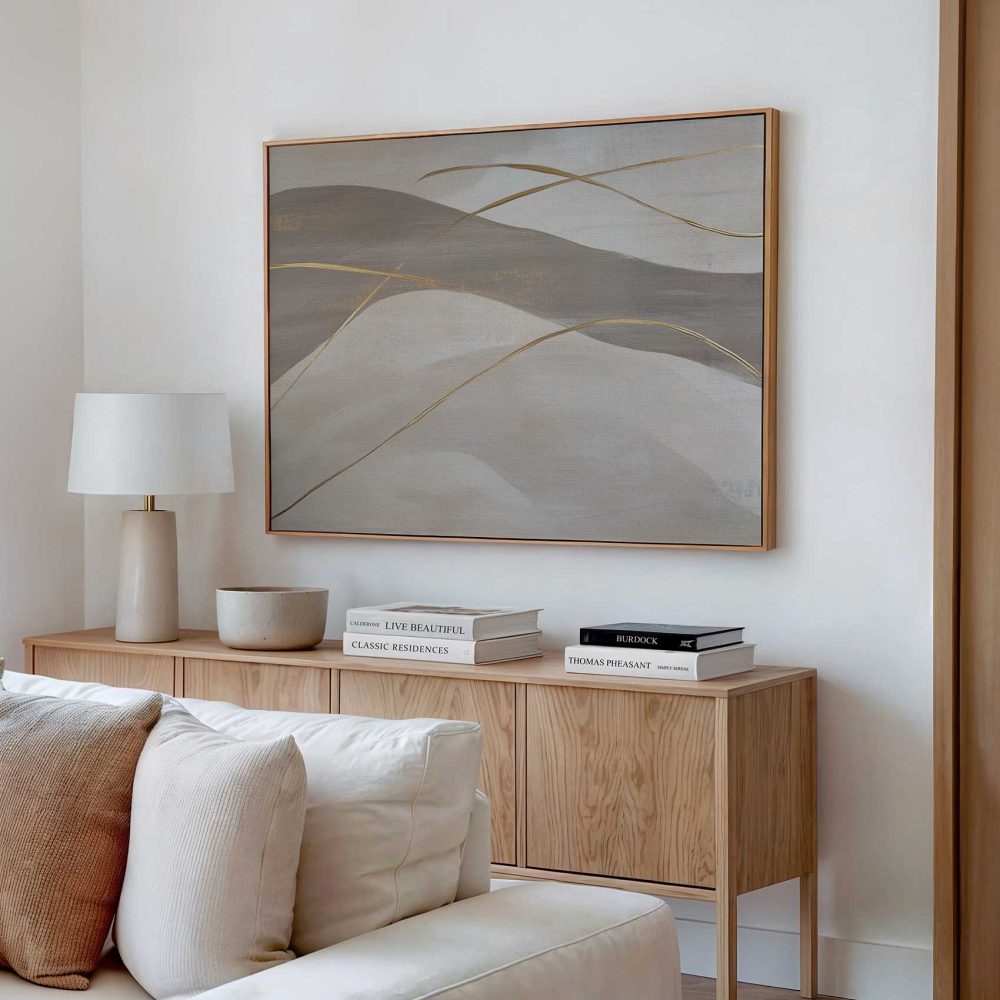 Alternative view of Abstracte goudlijnen schildering