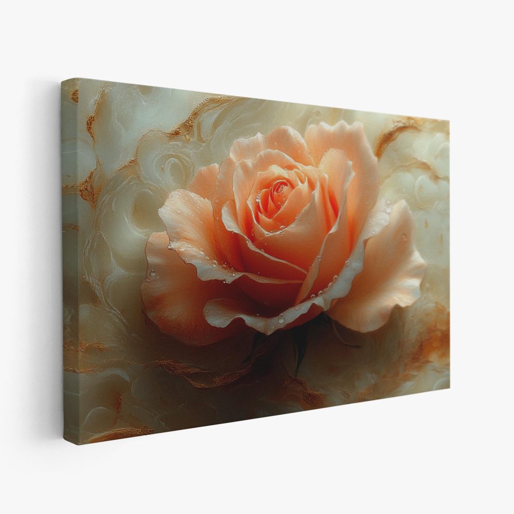 Oranje Roos op Marmer