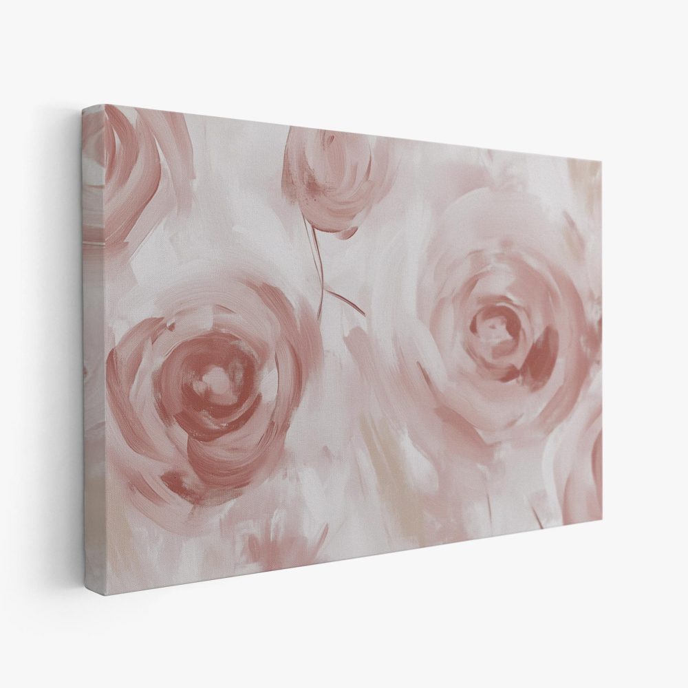 Zachtroze Rozen Schilderij