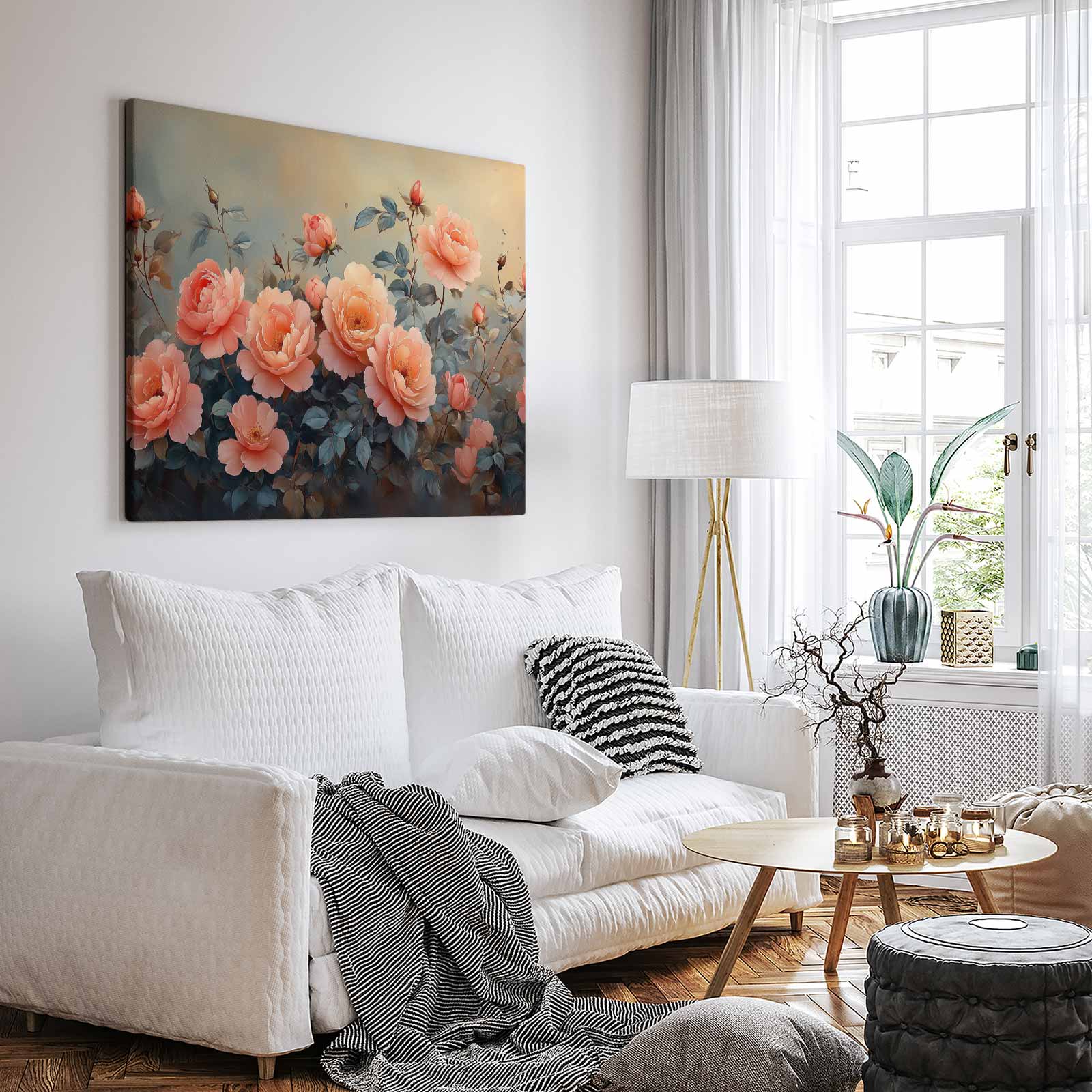 Prachtige roze rozenarrangement - Afbeelding 3