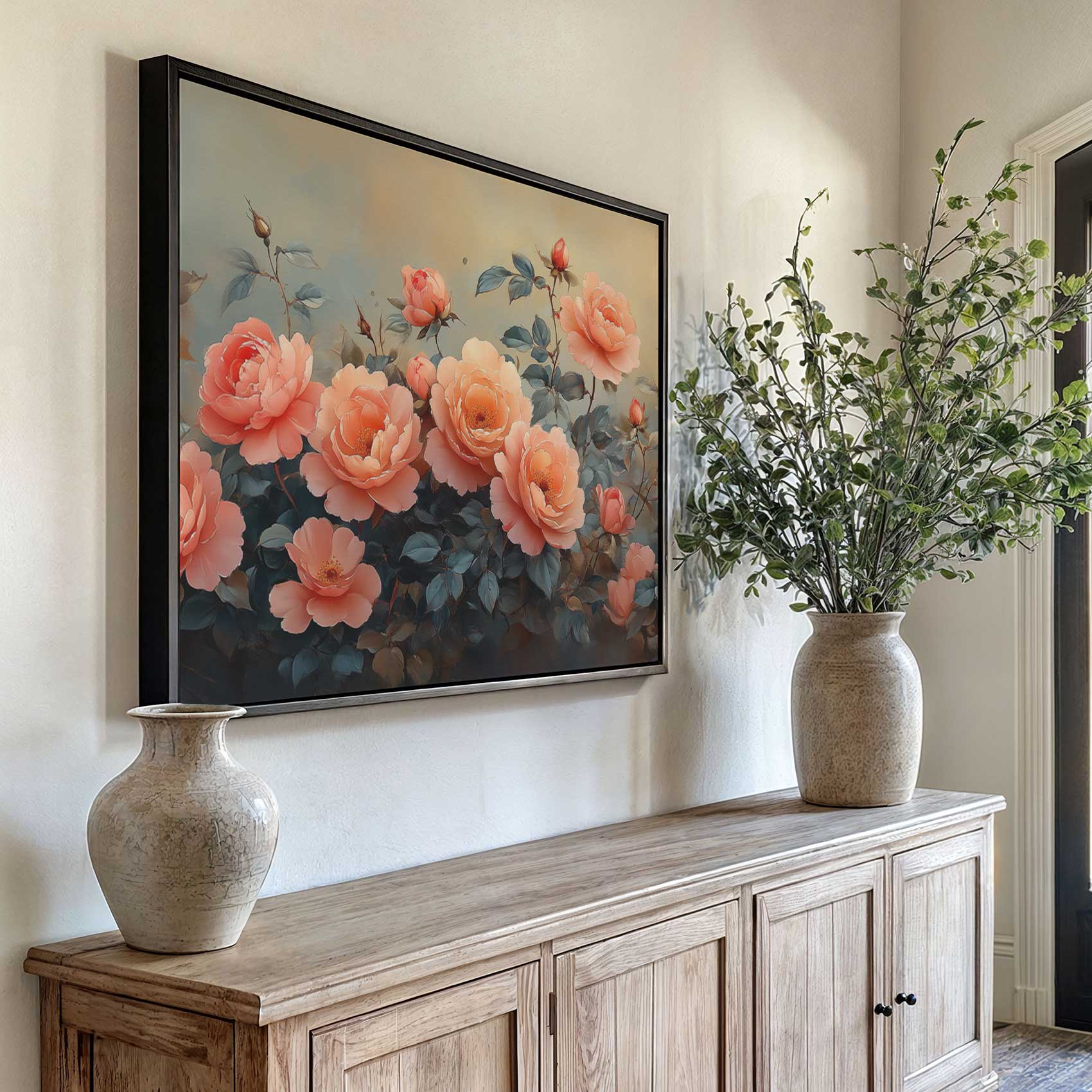 Prachtige roze rozenarrangement - Afbeelding 6