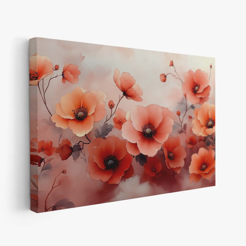 Vurig bloemenveld in bloei