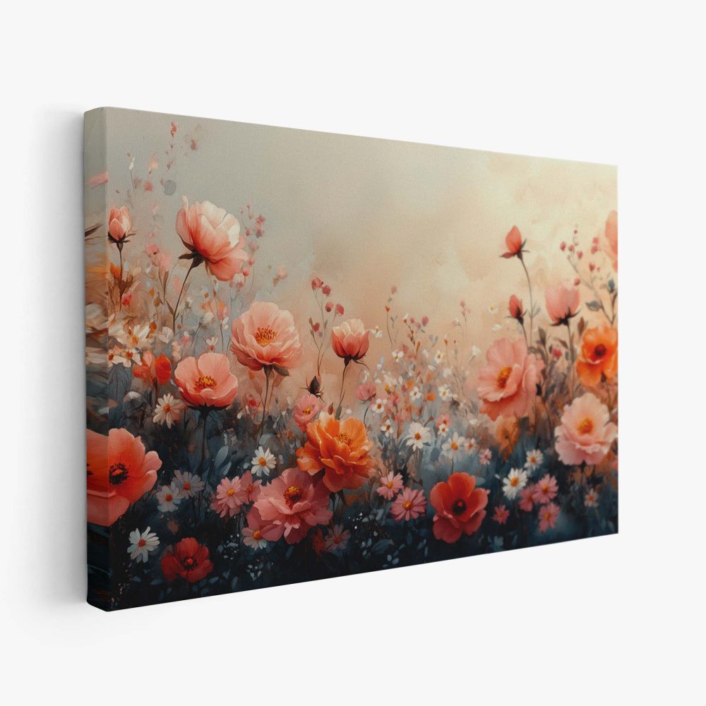 Kleurrijk bloemenveld in bloei