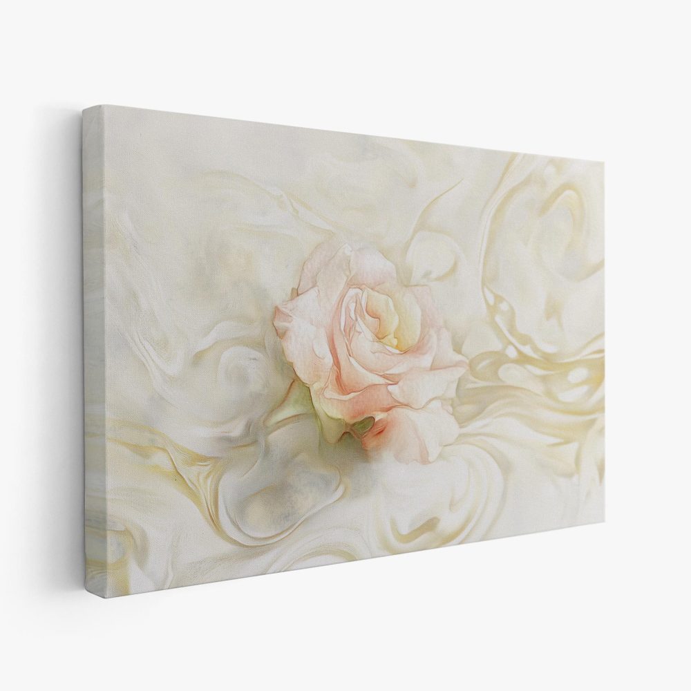 Roze roos in wervelende zachtheid