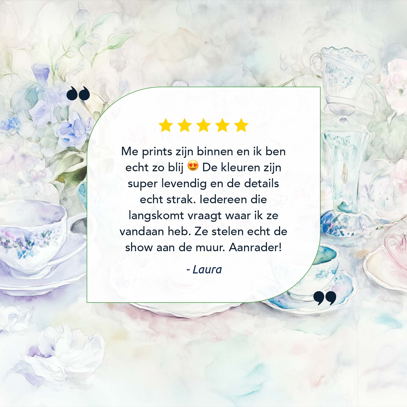 Pastel theeservies bloemtafereel - Afbeelding 9