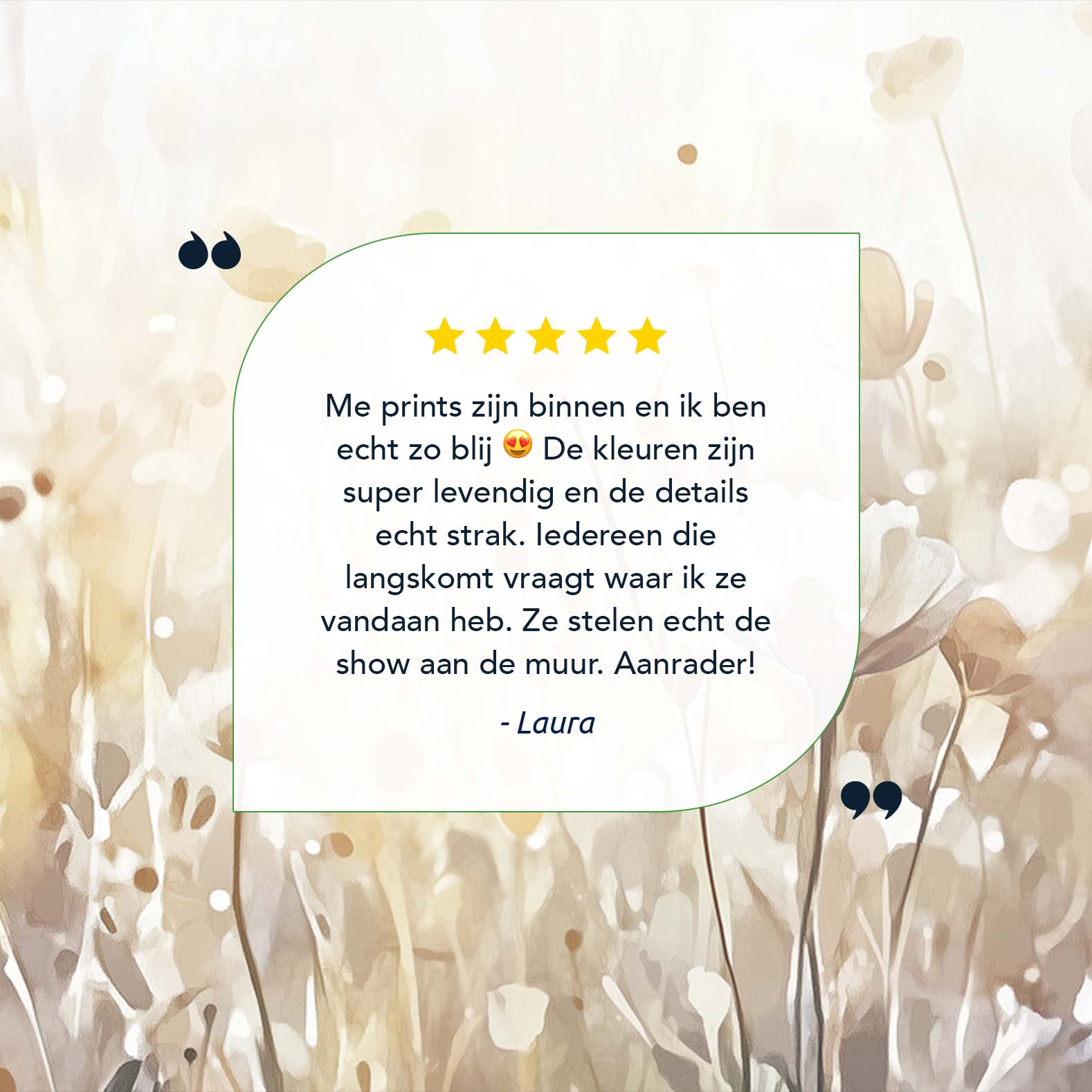 Zacht Witte Bloemenveld - Afbeelding 9