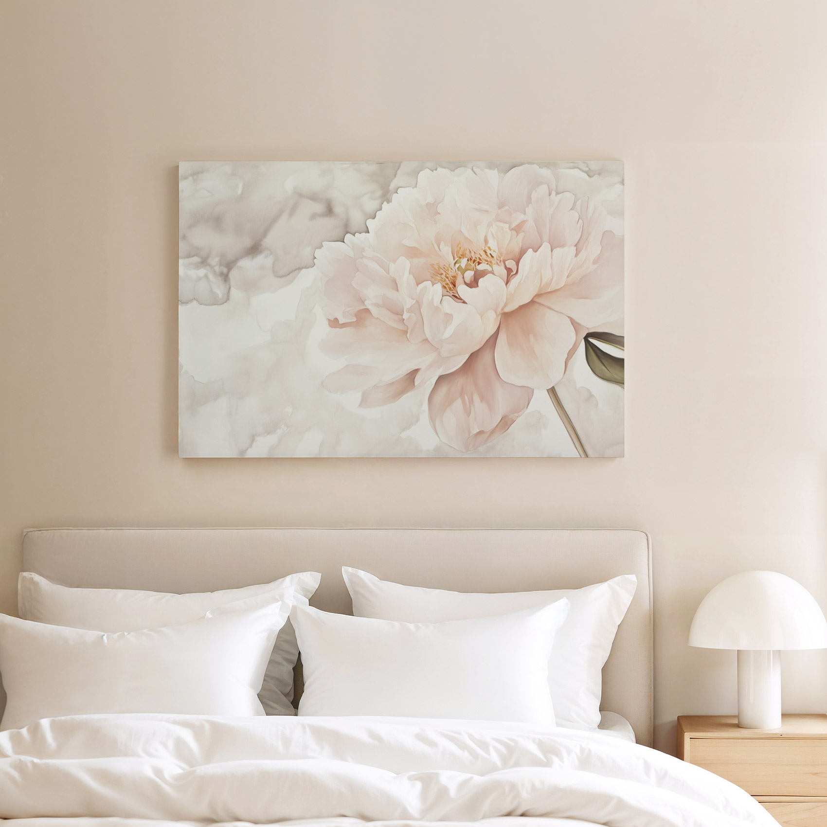 Prachtige roze pioen aquarel - Afbeelding 8
