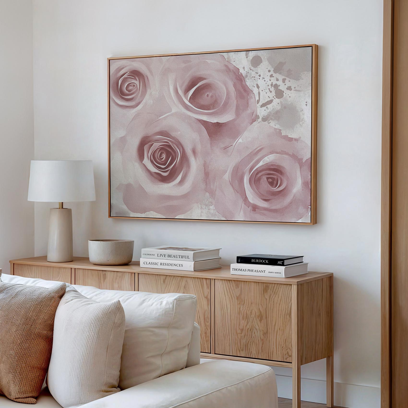 Zachte roze watercolorrozen - Afbeelding 8