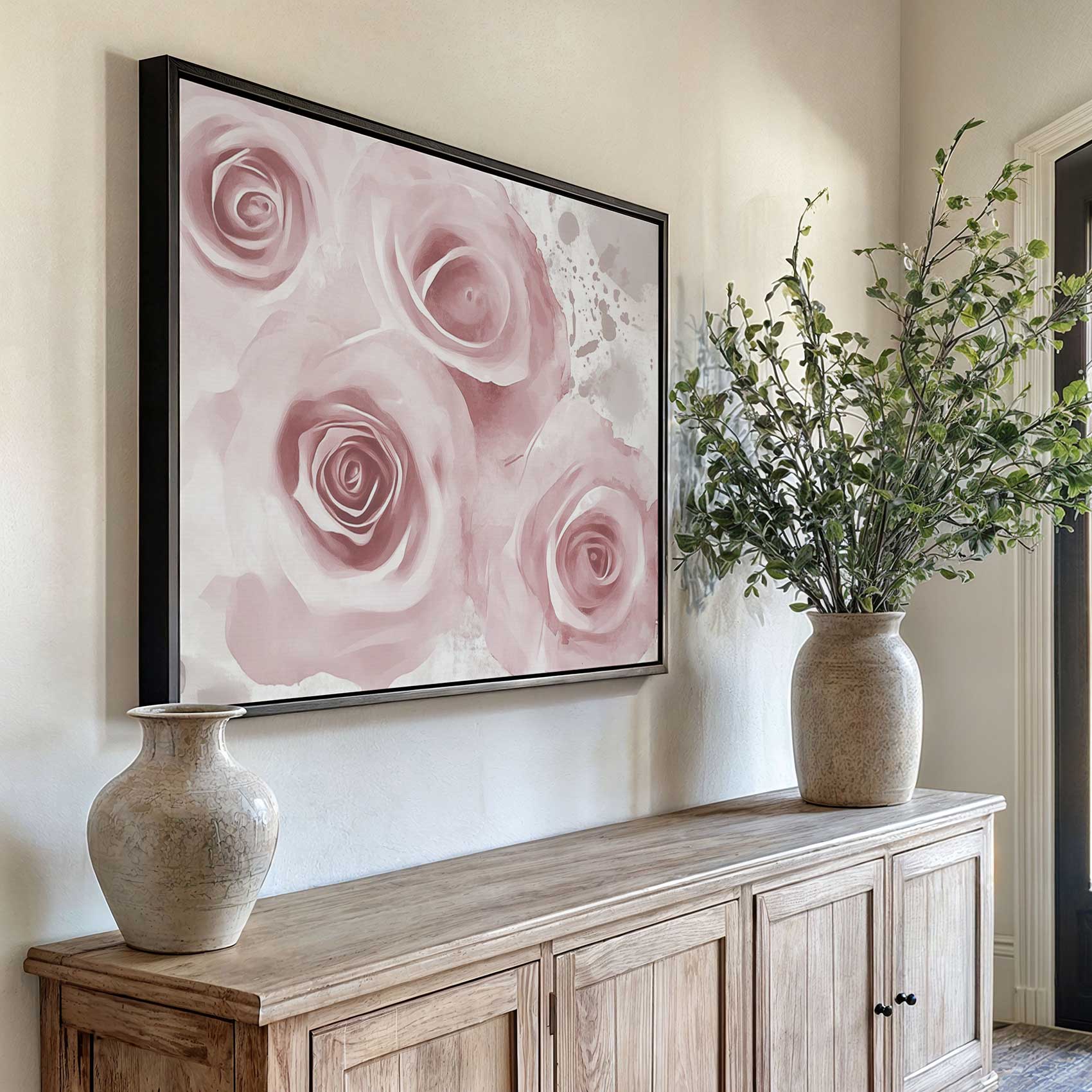 Zachte roze watercolorrozen - Afbeelding 5