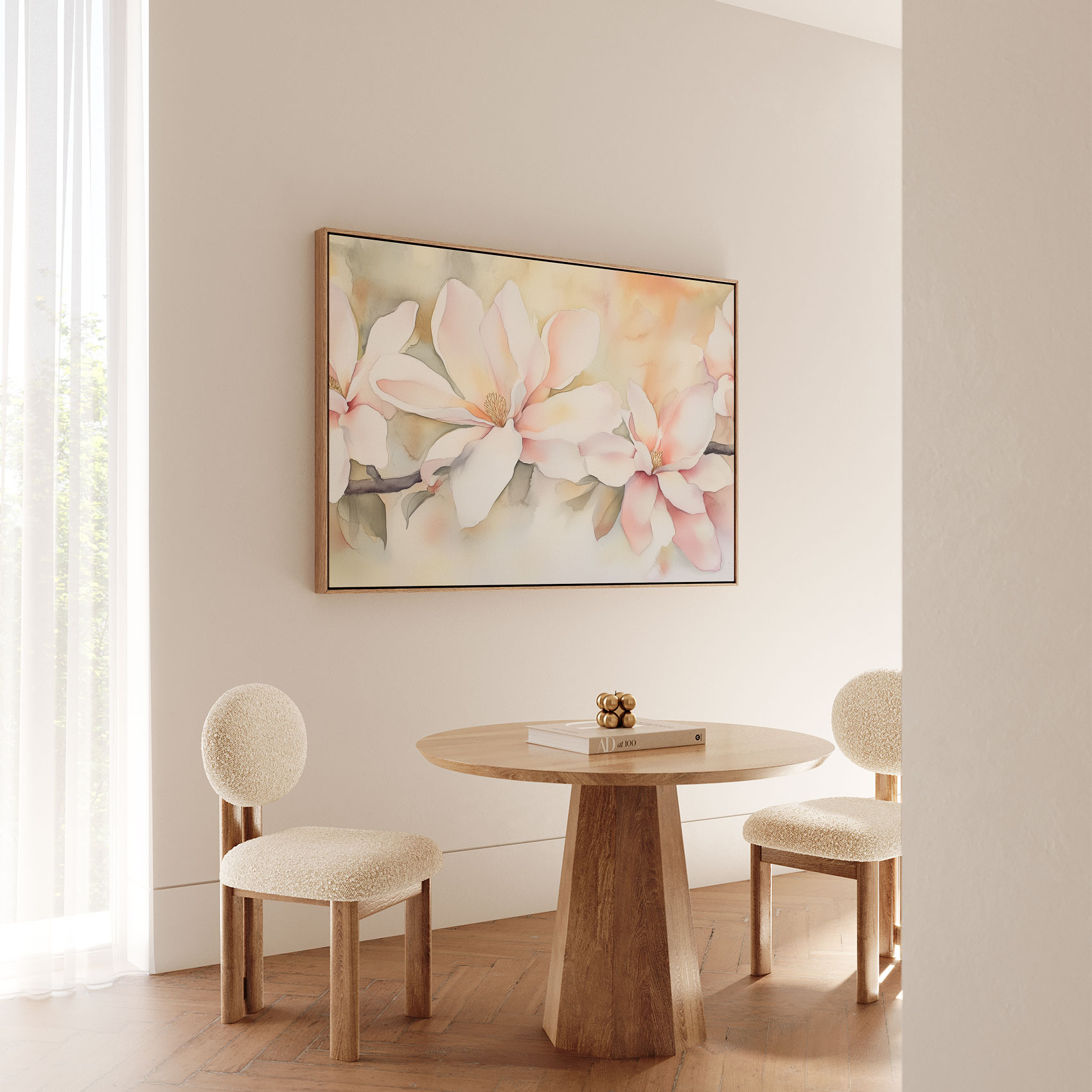 Zachtroze bloementak aquarel - Afbeelding 5